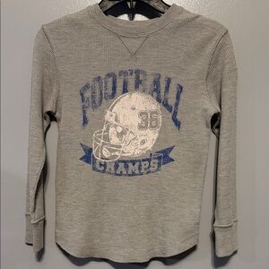 The Children's Place Gray and Blue Football Champs Tee